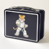 Tiger bei Martial Arts Karate Metall Brotdose (Vorderseite)