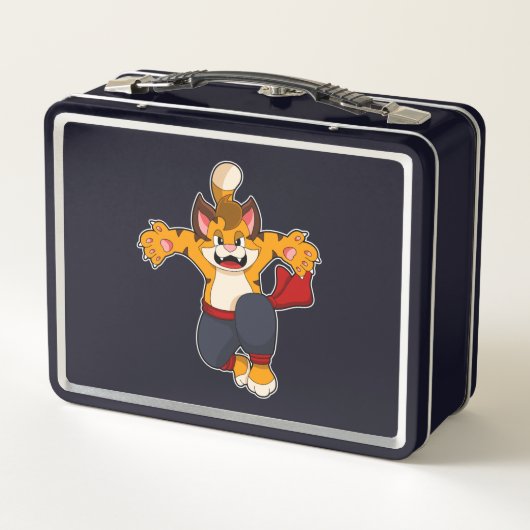 Tiger bei Martial Arts Karate Metall Brotdose (Rückseite)