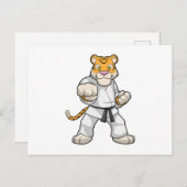 Tiger bei Martial Arts Karate Postkarte (Vorne/Hinten)