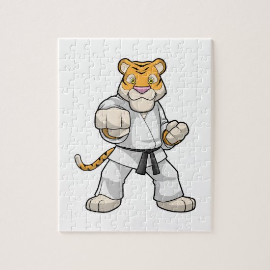 Tiger bei Martial Arts Karate Puzzle (Vertikal)