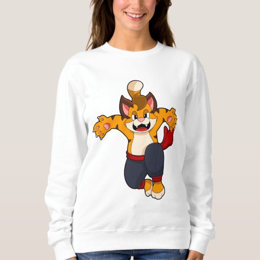 Tiger bei Martial Arts Karate Sweatshirt (Vorderseite)