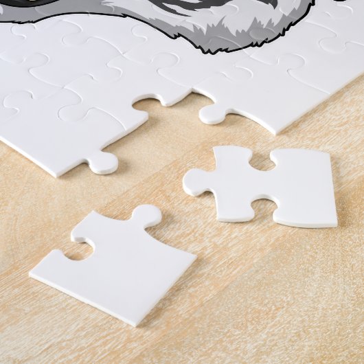 Tiger bei Musik mit Headphone Puzzle (Seite)