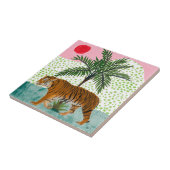 Tiger bei Sonnenaufgang Fliese (Seite)