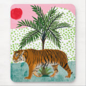Tiger bei Sonnenaufgang Mousepad (Vorne)