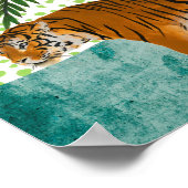 Tiger bei Sonnenaufgang Poster (Ecke)