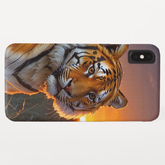 Tiger bei Sonnenuntergang Case-Mate iPhone Hülle (Rückseite (Horizontal))