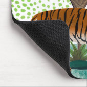 Tiger bei Sonnenuntergang Mousepad (Ecke)