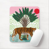 Tiger bei Sonnenuntergang Mousepad (Mit Mouse)