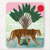 Tiger bei Sonnenuntergang Mousepad (Vorne)