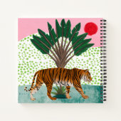 Tiger bei Sonnenuntergang Notizblock (Rückseite)