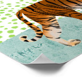 Tiger bei Sonnenuntergang Poster (Ecke)