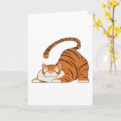 Tiger bei Yoga Stretching Übungen Karte (Gelbe Blume)