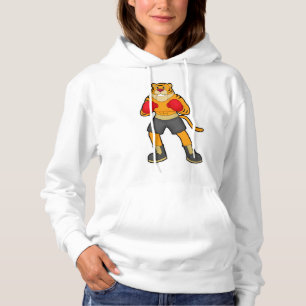 Tiger beim Boxen mit Boxhandschuhen Hoodie