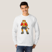 Tiger beim Boxen mit Boxhandschuhen T-Shirt (Vorne ganz)