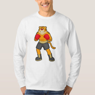 Tiger beim Boxen mit Boxhandschuhen T-Shirt