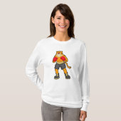 Tiger beim Boxen mit Boxhandschuhen T-Shirt (Vorne ganz)