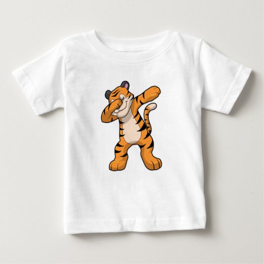 Tiger beim Hip Hop Dance Dab Baby T-shirt (Vorderseite)