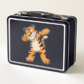 Tiger beim Hip Hop Dance Dab Metall Brotdose (Rückseite)