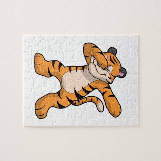 Tiger beim Hip Hop Dance Dab Puzzle (Horizontal)