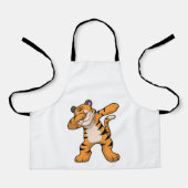 Tiger beim Hip Hop Dance Dab Schürze (Vorderseite)