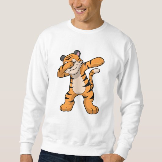 Tiger beim Hip Hop Dance Dab Sweatshirt (Vorderseite)