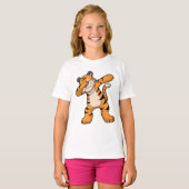 Tiger beim Hip Hop Dance Dab T-Shirt (Vorne ganz)