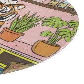 Tiger beim Teekochen Schneidebrett (Ecke)