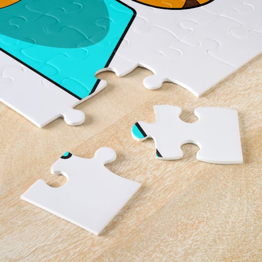 Tiger beim Yoga auf Yoga-Matte Puzzle (Seite)