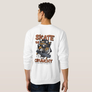 Tiger beißt einen Skateboard-T - Shirt