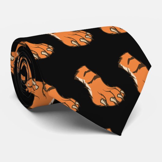 Tiger Bengal Pfoten Team Maskottchen Fußball Bask Krawatte (Gerollt)