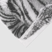 Tiger Bengalischer Weißschnee Seidenpapier (Detail)