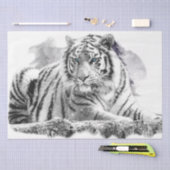 Tiger Bengalischer Weißschnee Seidenpapier (Handwerk)