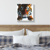 Tiger-Beobachtung Leinwanddruck (Insitu (Schlafzimmer))