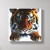 Tiger-Beobachtung Leinwanddruck (Vorderseite)