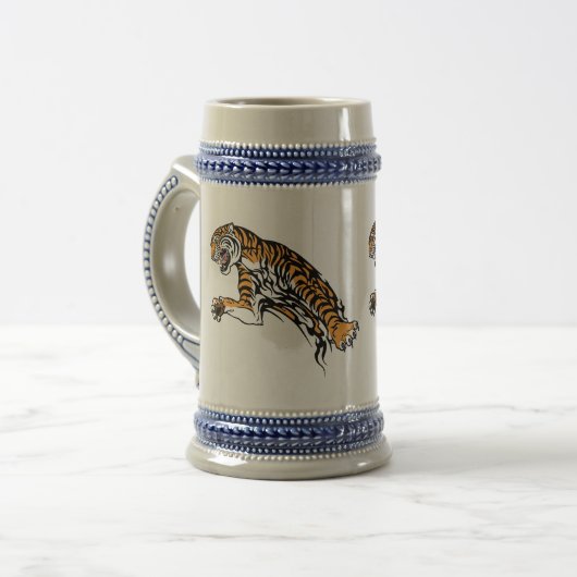 Tiger Bierglas (Vorderseite Links)