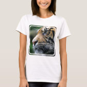 Tiger-Bild-Damen-angepasster T - Shirt (Vorderseite)