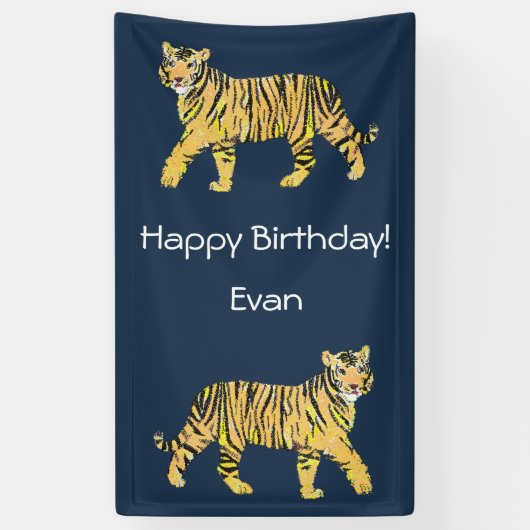 Tiger Birthday Banner (Vertikal)