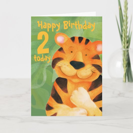 Tiger Birthday Card 2 Karte (Vorderseite)