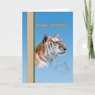 Tiger Birthday Card Karte