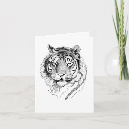 Tiger Birthday Card Karte (Vorderseite)