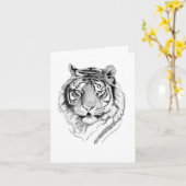 Tiger Birthday Card Karte (Gelbe Blume)
