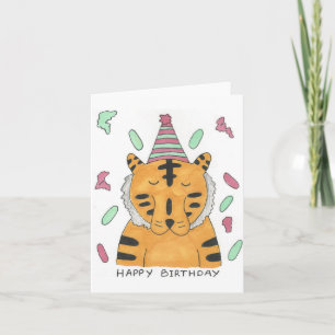 Tiger Birthday Card Karte