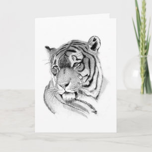 Tiger Birthday Card Karte