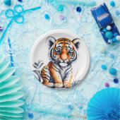 Tiger Birthday Celebration Pappteller (Party)
