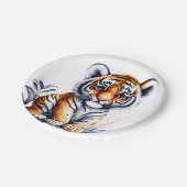 Tiger Birthday Celebration Pappteller (Schrägansicht)