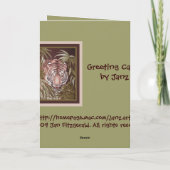 Tiger Birthday Karte (Rückseite)