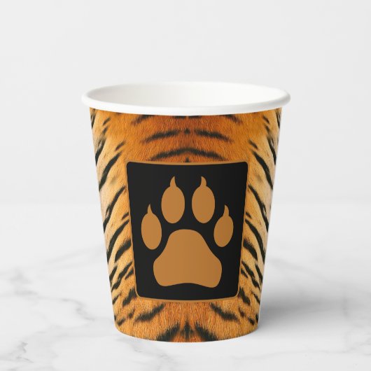 Tiger Birthday Papier Becher (Rückseite)