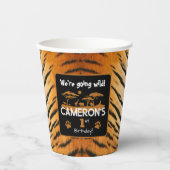 Tiger Birthday Papier Becher (Vorderseite)