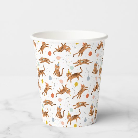 Tiger Birthday Pappbecher (Rückseite)