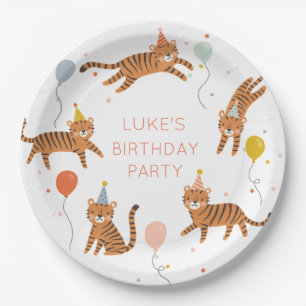Tiger Birthday Pappteller